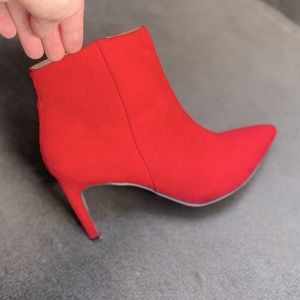 Red stiletto bootie pumps - size 6 - A New Day